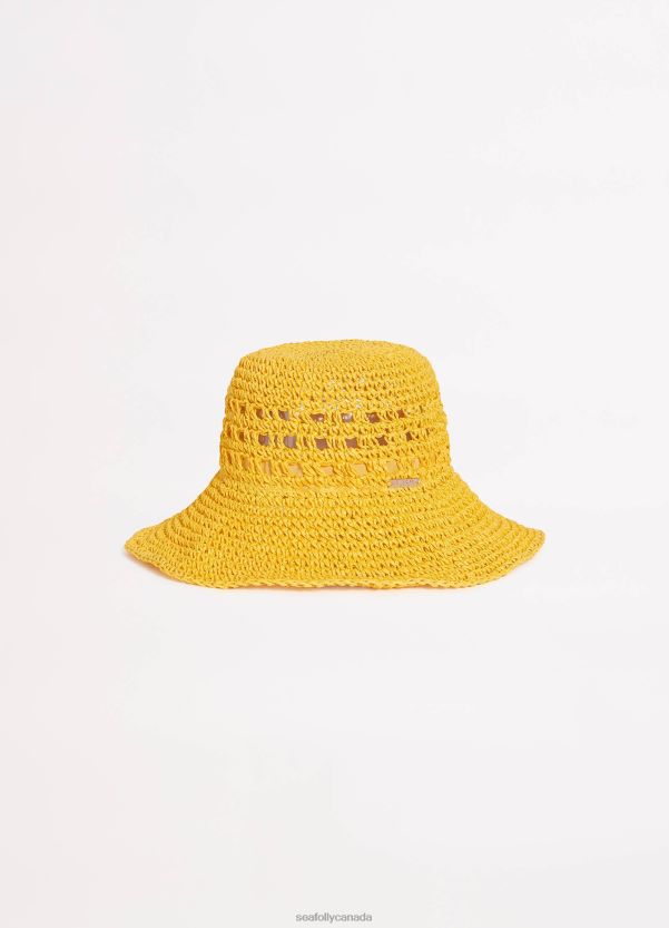 Seafolly Women Casa Woven Hat ZZ6BL787 Accessories Sunflower
