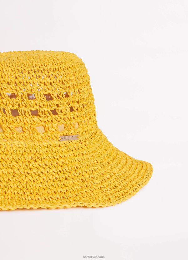 Seafolly Women Casa Woven Hat ZZ6BL787 Accessories Sunflower