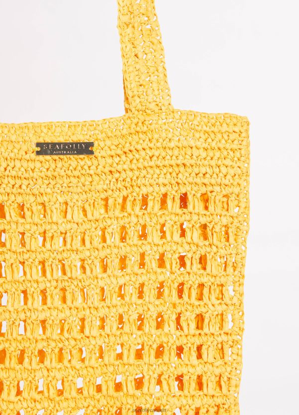 Seafolly Women Casa Woven Tote Bag ZZ6BL766 Accessories Sunflower