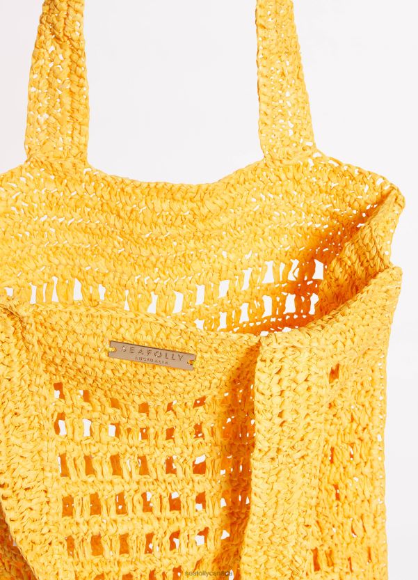 Seafolly Women Casa Woven Tote Bag ZZ6BL766 Accessories Sunflower