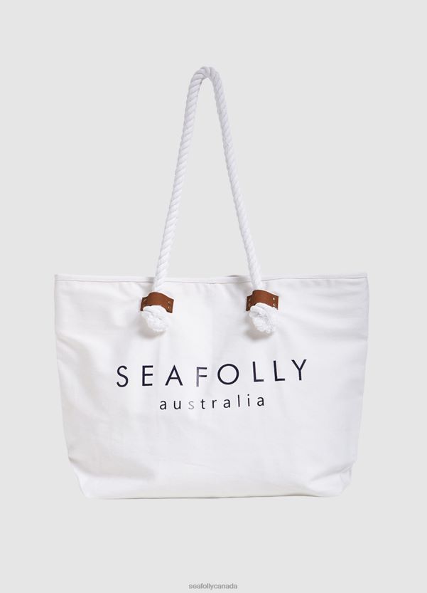 Seafolly Women Ship Sail Tote Bag ZZ6BL761 Accessories White