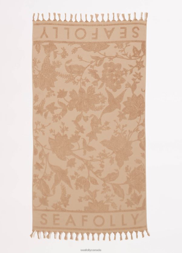 Seafolly Women Silk Road Jacquard Beach Towel ZZ6BL772 Accessories Camel