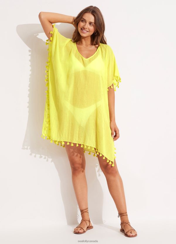 Seafolly Women Amnesia Kaftan ZZ6BL714 Clothes Celery