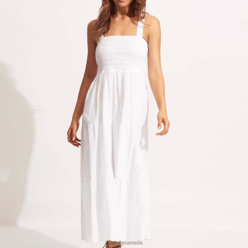 Seafolly Women Beach House Dress ZZ6BL677 Clothes White
