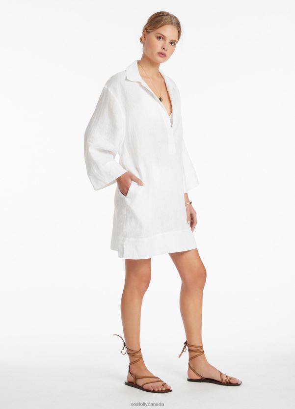 Seafolly Women Jetset Pullover Kaftan ZZ6BL702 Clothes White