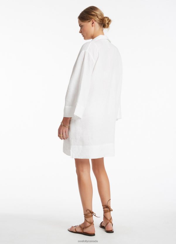 Seafolly Women Jetset Pullover Kaftan ZZ6BL702 Clothes White