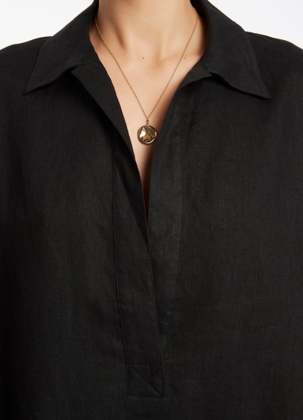 Seafolly Women Jetset Pullover Kaftan ZZ6BL705 Clothes Black