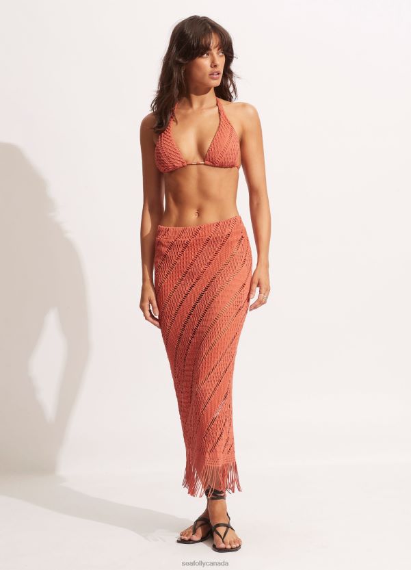 Seafolly Women Marrakesh Skirt ZZ6BL730 Clothes Cinnamon