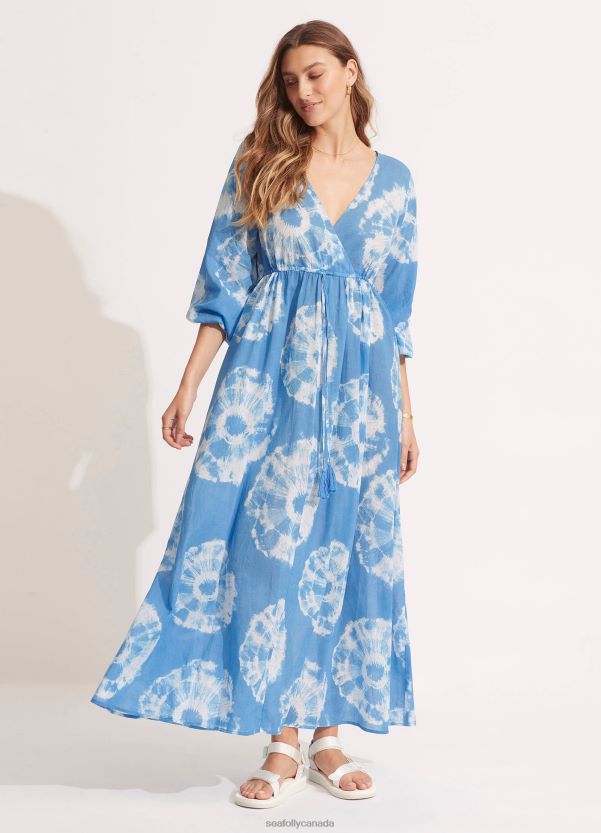 Seafolly Women Tie Dye Maxi Dress ZZ6BL683 Clothes Azure