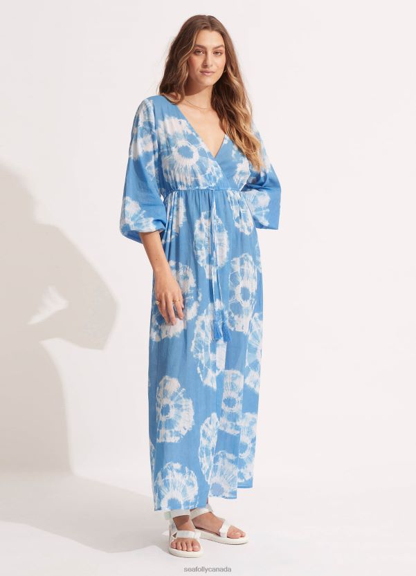 Seafolly Women Tie Dye Maxi Dress ZZ6BL683 Clothes Azure