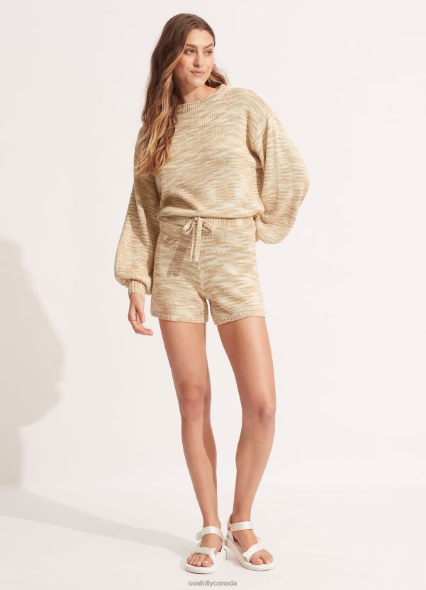 Seafolly Women Marl Knit Jumper ZZ6BL644 Clothes Sand