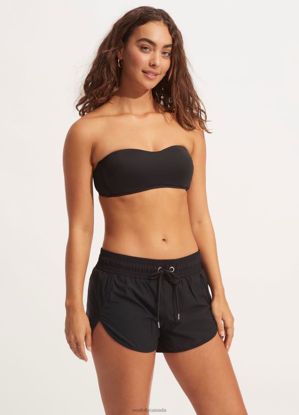 Seafolly Women Collective Active Boardshort ZZ6BL634 Clothes Black