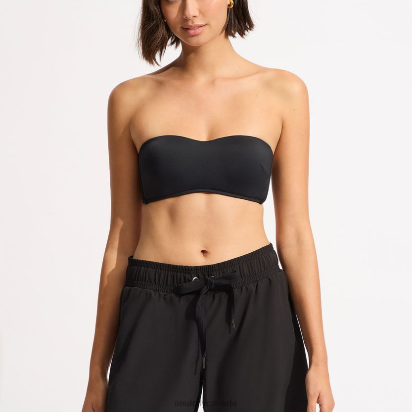 Seafolly Women Collective Mid Length Boardshort ZZ6BL636 Clothes Black