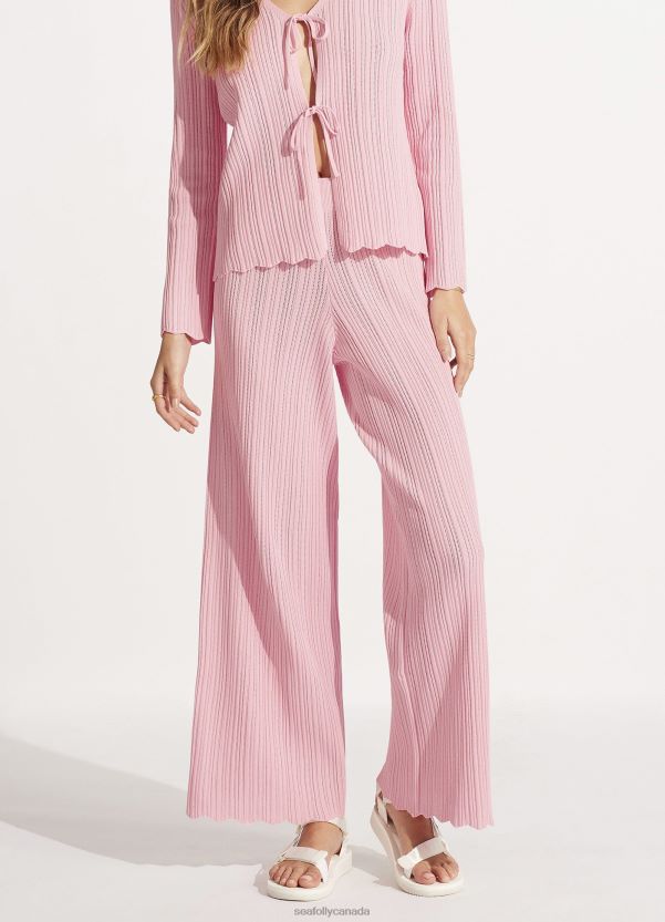 Seafolly Women Crochet Knit Pant ZZ6BL649 Clothes Parfait Pink