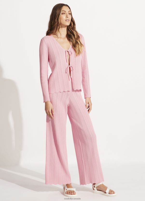 Seafolly Women Crochet Knit Pant ZZ6BL649 Clothes Parfait Pink