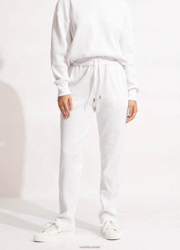 Seafolly Women Waffle Pant ZZ6BL664 Clothes White