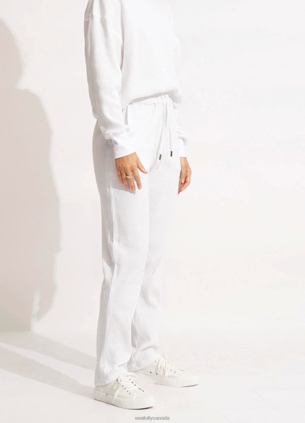 Seafolly Women Waffle Pant ZZ6BL664 Clothes White