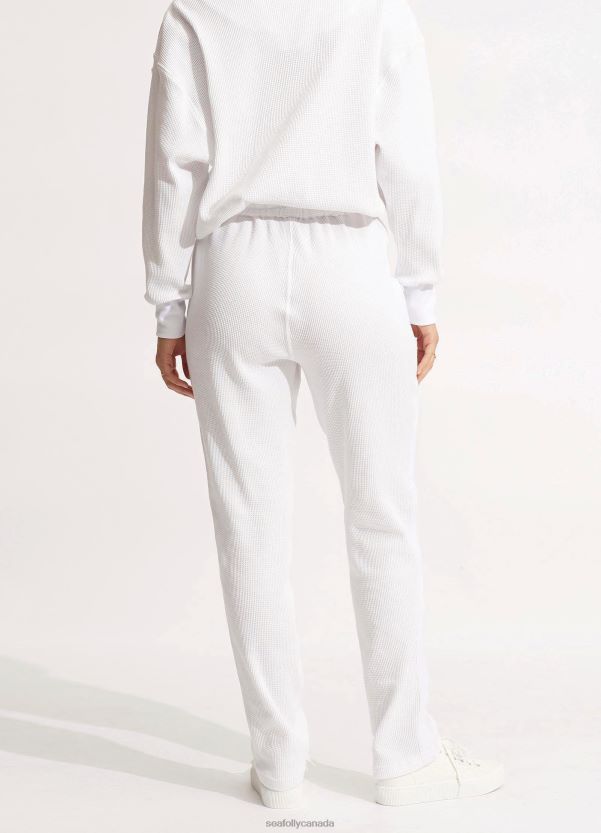 Seafolly Women Waffle Pant ZZ6BL664 Clothes White