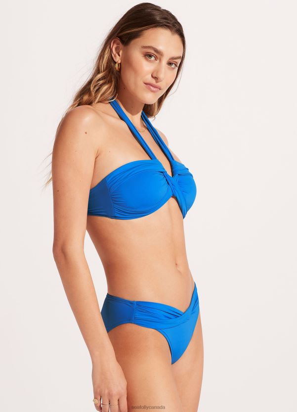 Seafolly Women Collective Halter Bandeau ZZ6BL175 Swimwear Azure