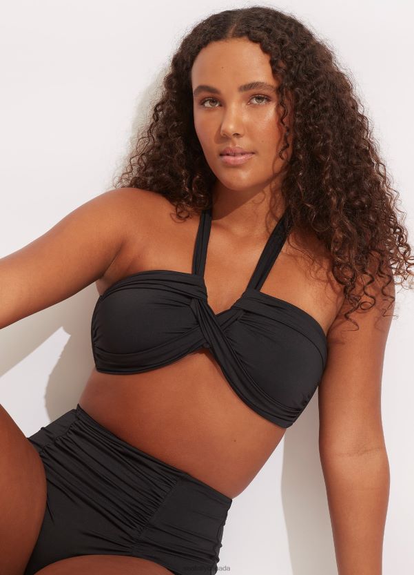 Seafolly Women Collective Halter Bandeau ZZ6BL192 Swimwear Black
