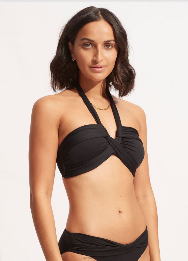 Seafolly Women Collective Halter Bandeau ZZ6BL192 Swimwear Black