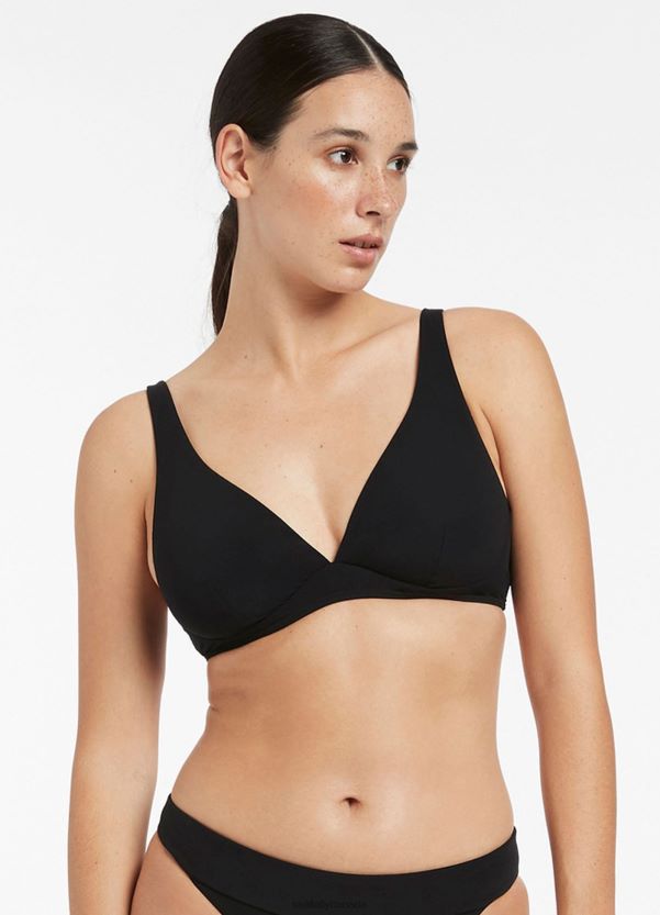 Seafolly Women Jetset D/Dd Underwire Bikini Top ZZ6BL302 Swimwear Black