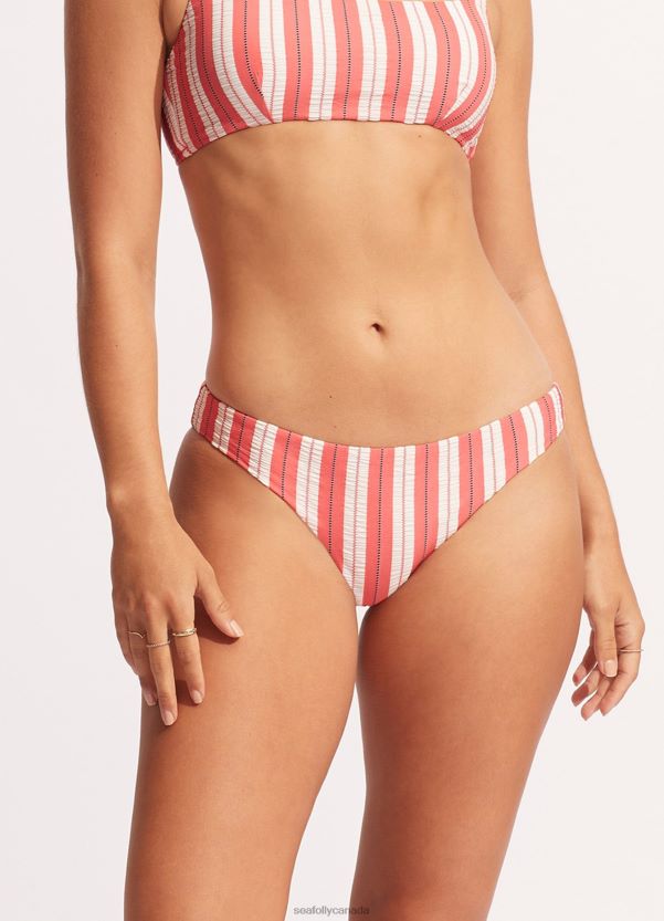 Seafolly Women Cabana Hipster Pant ZZ6BL480 Swimwear Sunkissed Coral