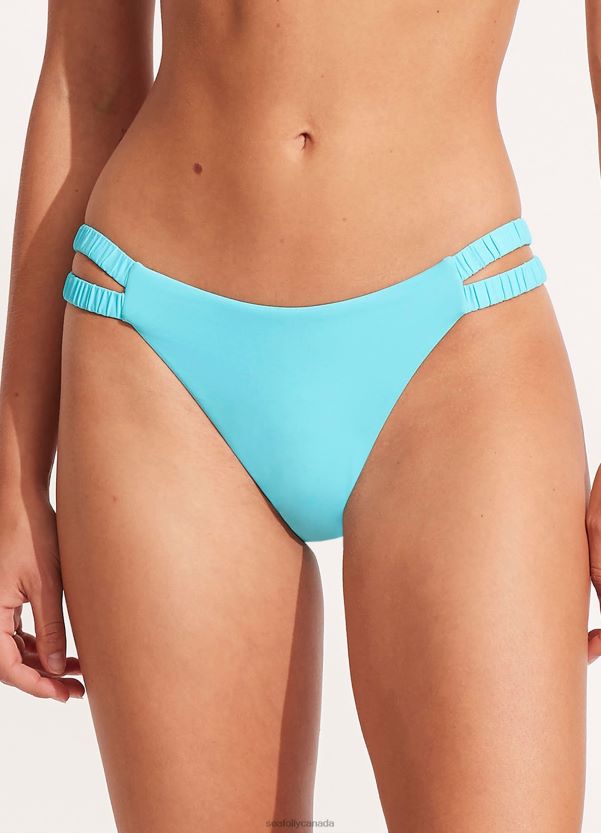 Seafolly Women Collective Gathered Tab Pant ZZ6BL240 Swimwear Aquamarine