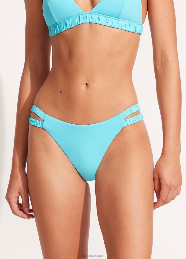 Seafolly Women Collective Gathered Tab Pant ZZ6BL240 Swimwear Aquamarine