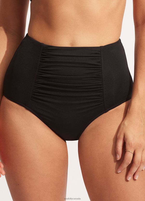 Seafolly Women Collective High Waisted Pant ZZ6BL209 Swimwear Black