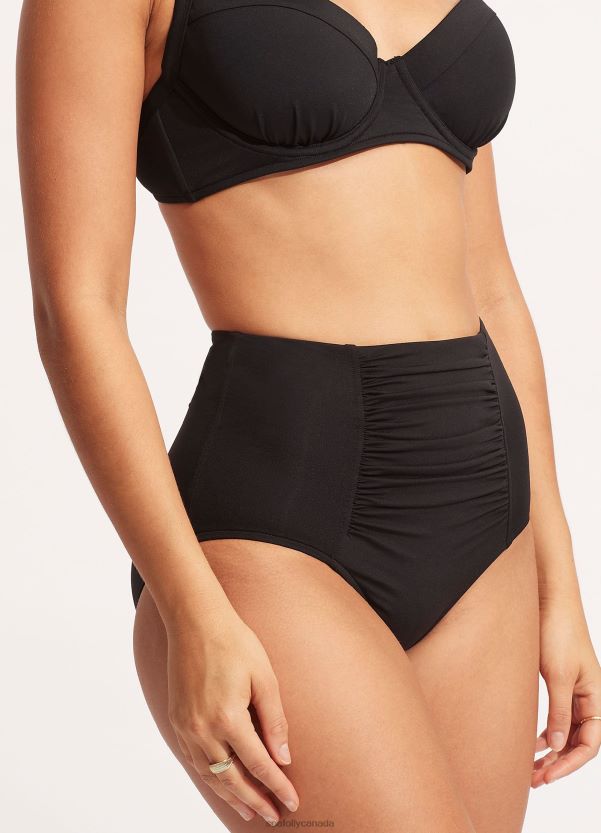 Seafolly Women Collective High Waisted Pant ZZ6BL209 Swimwear Black