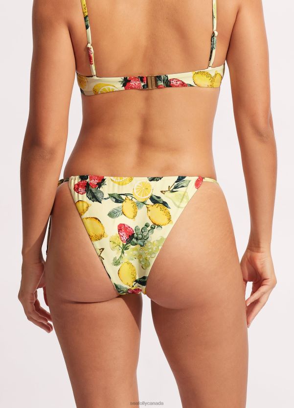 Seafolly Women Drawstringtie Side Rio Pant ZZ6BL585 Swimwear Lemoncello
