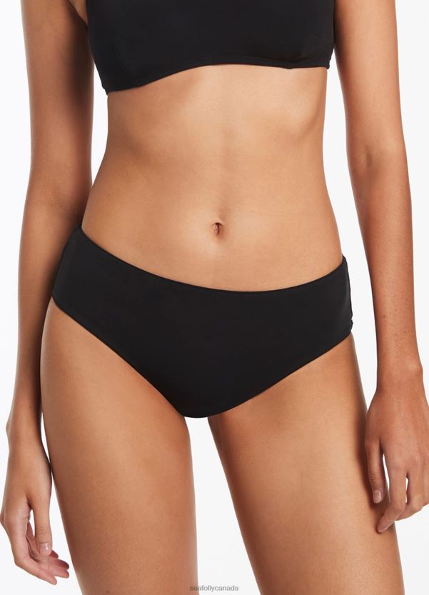 Seafolly Women Jetset Boy Leg Pant ZZ6BL313 Swimwear Black