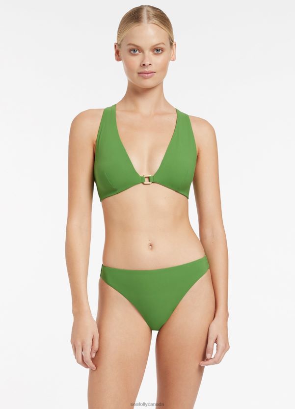 Seafolly Women Jetset High Legline Pant ZZ6BL605 Swimwear Palm