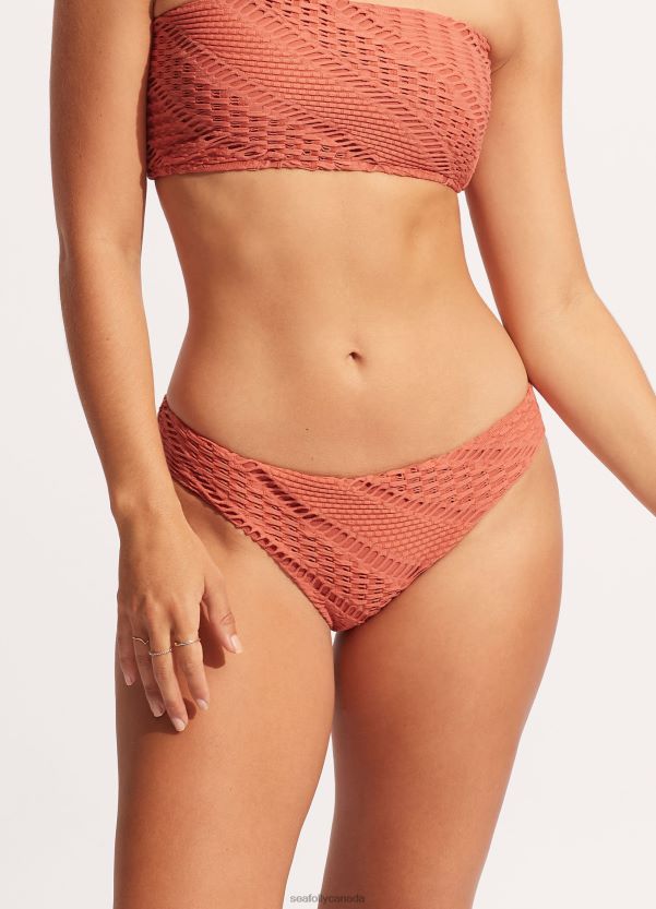 Seafolly Women Marrakesh Hipster Pant ZZ6BL571 Swimwear Cinnamon
