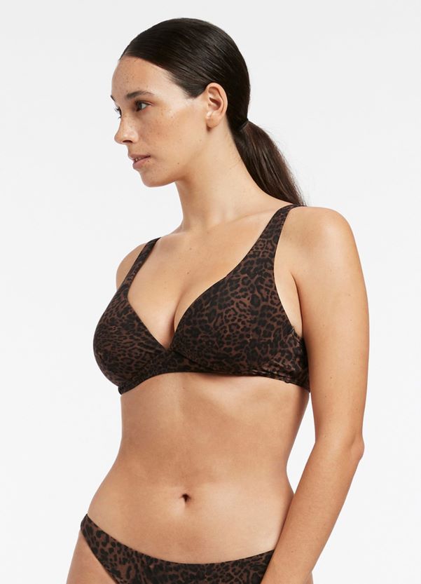 Seafolly Women Pantera D-DdU/Wire Top ZZ6BL604 Swimwear Chocolate