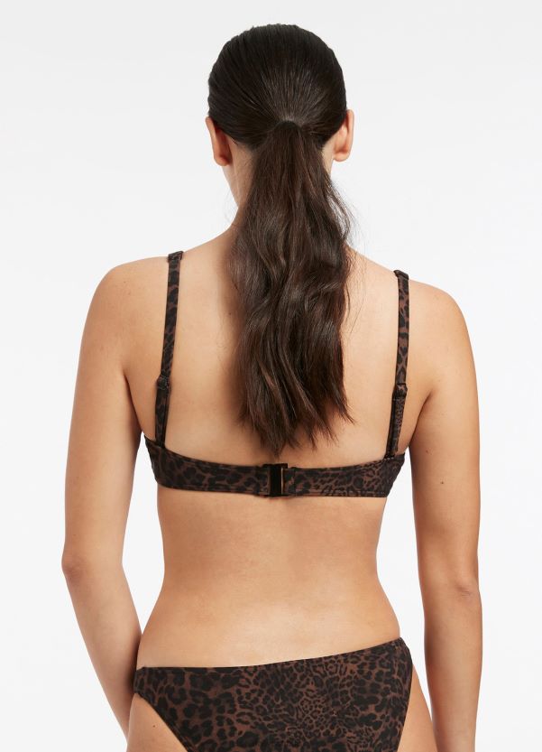 Seafolly Women Pantera D-DdU/Wire Top ZZ6BL604 Swimwear Chocolate