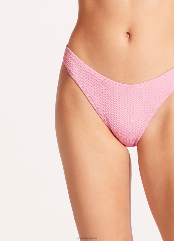 Seafolly Women Sea Dive High Cut Pant ZZ6BL541 Swimwear Parfait Pink