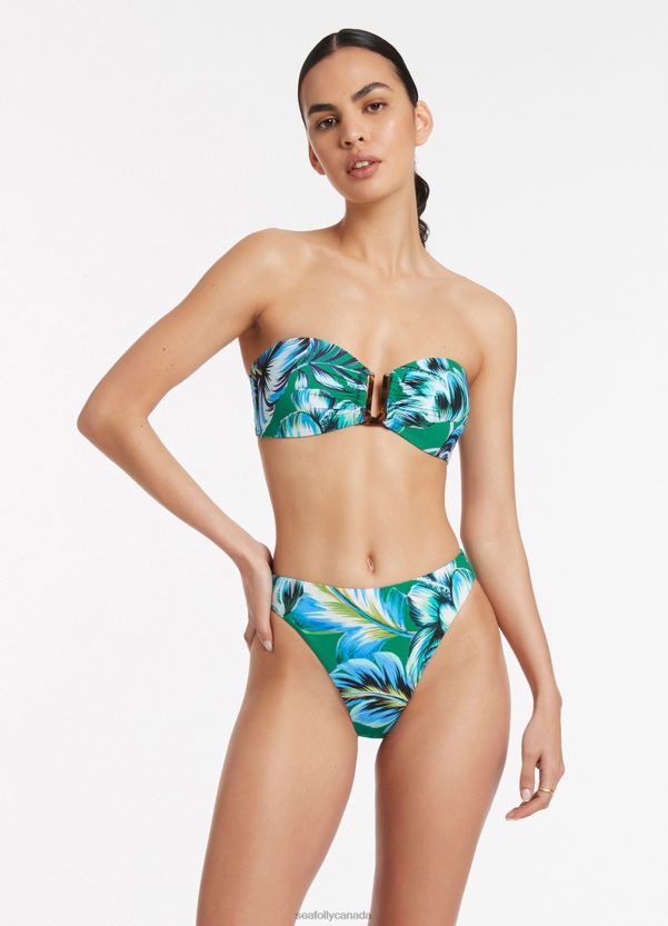 Seafolly Women Viva High Leg Pant ZZ6BL625 Swimwear Emerald