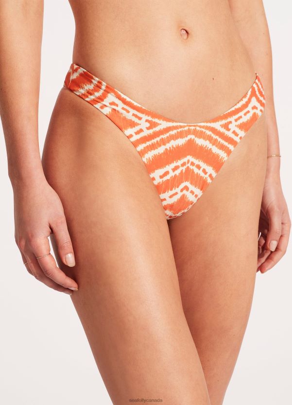 Seafolly Women Zanzibar High Cut Rio Pant ZZ6BL461 Swimwear Mandarin
