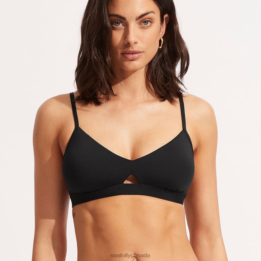 Seafolly Women Collective Hybrid Bralette ZZ6BL196 Swimwear Black