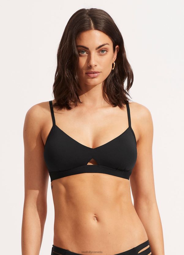 Seafolly Women Collective Hybrid Bralette ZZ6BL196 Swimwear Black