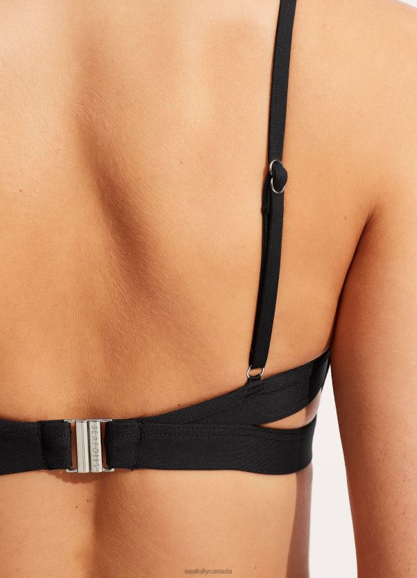 Seafolly Women Collective Hybrid Bralette ZZ6BL196 Swimwear Black