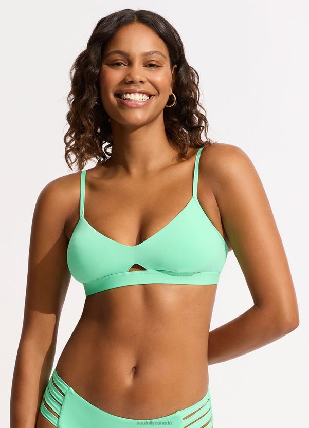Seafolly Women Collective Hybrid Bralette ZZ6BL213 Swimwear Mint