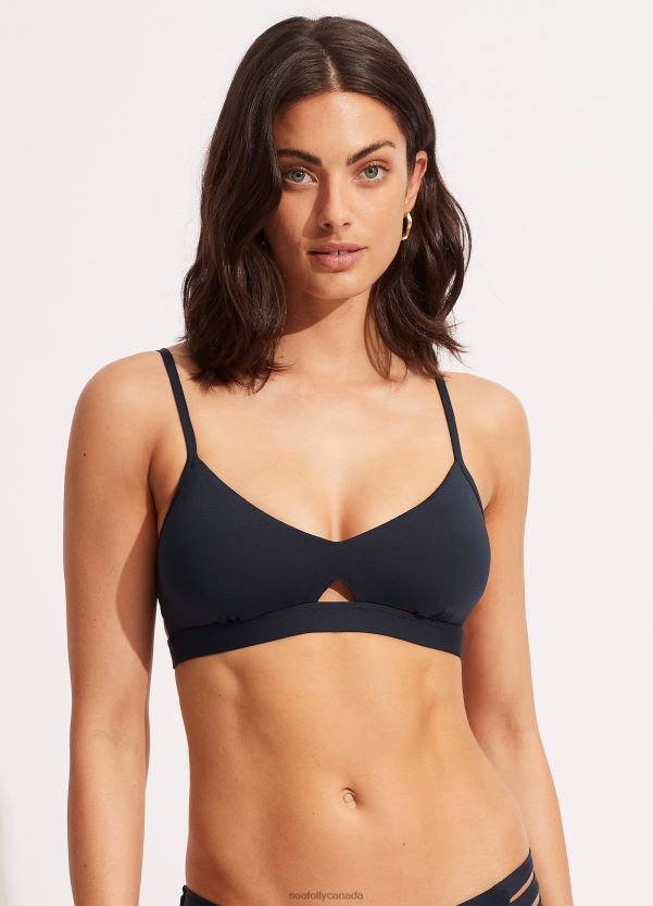 Seafolly Women Collective Hybrid Bralette ZZ6BL215 Swimwear True Navy
