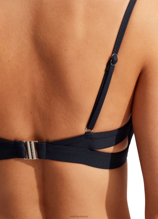 Seafolly Women Collective Hybrid Bralette ZZ6BL215 Swimwear True Navy
