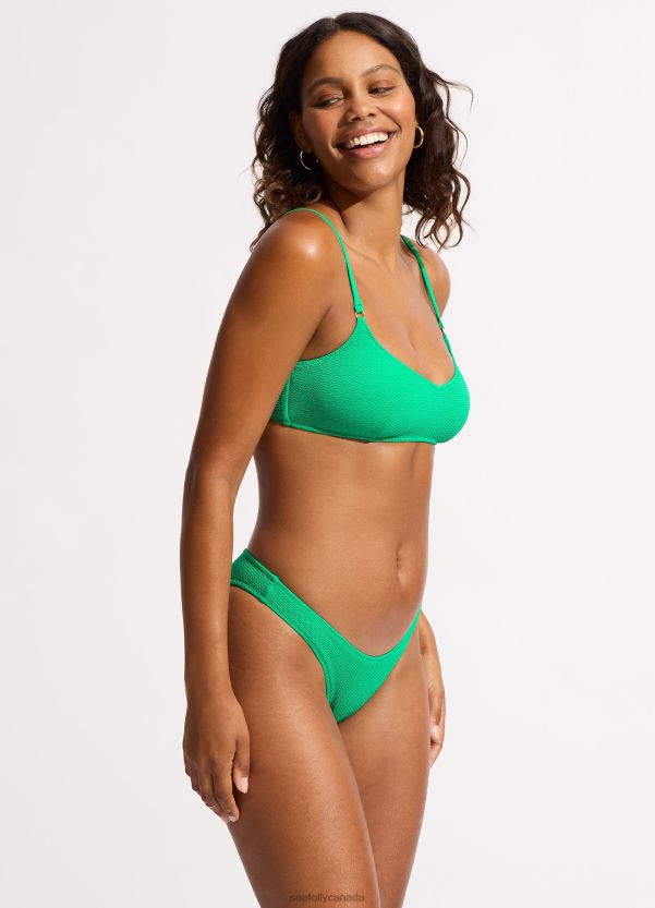 Seafolly Women Sea Dive Bralette ZZ6BL266 Swimwear Jade