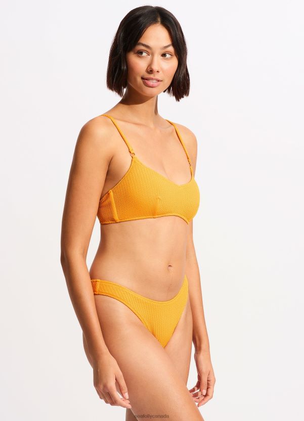 Seafolly Women Sea Dive Bralette ZZ6BL348 Swimwear Rockmelon