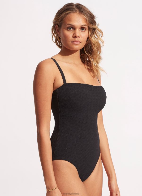 Seafolly Women Willow Dd One Piece ZZ6BL161 Swimwear Black