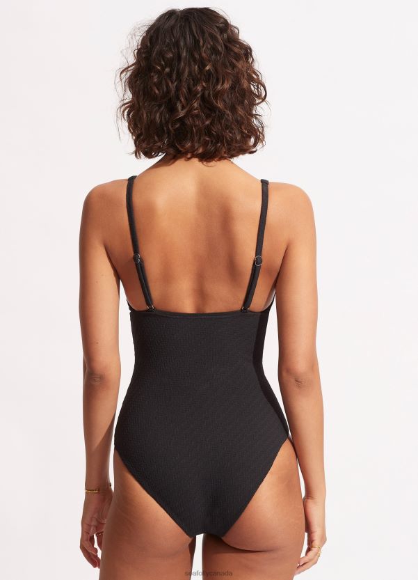 Seafolly Women Willow One Piece ZZ6BL53 Swimwear Black